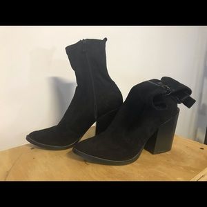 Public Desire black sock ankle bootie